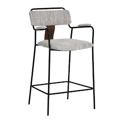 Couva Counter Stool (Set of 2) Gray Tweed