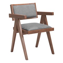 Delhi Dining Chair (Set of 2) Gray & Walnut