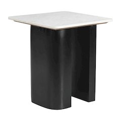 Fiora Side Table White & Black