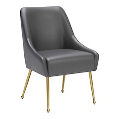 Maxine Dining Chair Gray & Gold