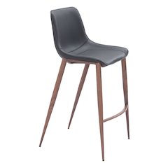 Magnus Barstool (Set of 2) Black & Walnut