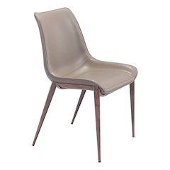Magnus Dining Chair (Set of 2) Brown & Walnut