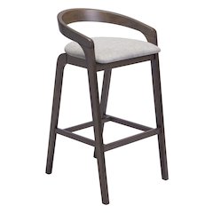 Troy Barstool (Set of 2) Dove Gray & Espresso
