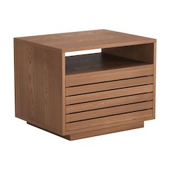 Slit Nightstand Walnut