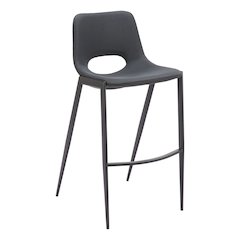Desi Armless Barstool (Set of 2) Black