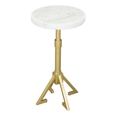 Maurice Side Table White & Gold