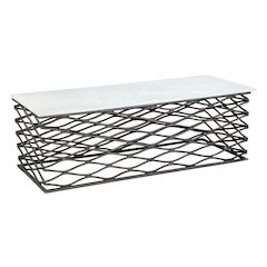 Duchess Coffee Table White & Antique Bronze
