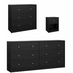 Portland 3-Piece Bedroom Set, Black