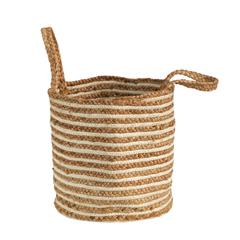 14in. Boho Chic Basket Planter Natural Cotton and Jute