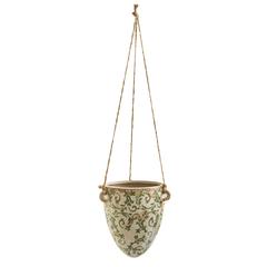 2ft. Tuscan Hanging Ceramic Scroll Planter
