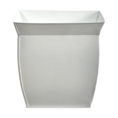 11.75in. Fluted Metal Square Planter