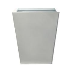 15in. Classic Square Metal Planter, White