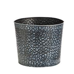11.5in. Embossed Tin Bucket with Pebble Pattern
