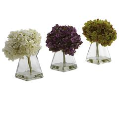 Hydrangea with Vase (Set of 3)