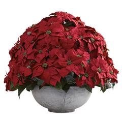Giant Poinsettia Arrangement with Decorative Planter