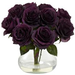Rose Arrangement with Vase - Purple