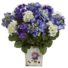 Mixed Hydrangea with Floral Planter