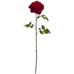 33in. Elegant Red Giant Rose Artificial Flower (Set of 4)