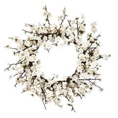24in. Plum Blossom Wreath
