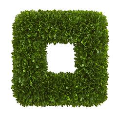 17in. Tea Leaf Square Wreath UV Resistant (Indoor/Outdoor)