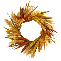 25in. Sorghum Harvest Artificial Wreath