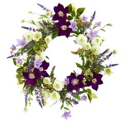22in. Mixed Flower Artificial Wreath