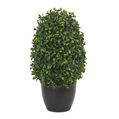 13in. Boxwood Topiary Artificial Plant UV Resistant (Indoor/Outdoor)