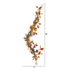 4ft. Fall Foliage, Berries and Twig Artificial Garland