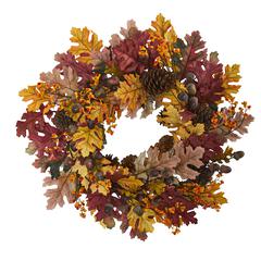 24in. Oak Leaf, Acorn & Pine Wreath