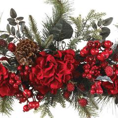 30in. Holiday Hydrangea Swag
