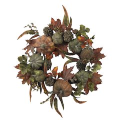 24in. Pumpkin & Gourd Wreath