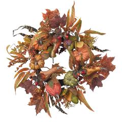 24in. Pumpkin & Berry Wreath