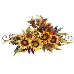 Sunflower Swag with Metal Frame