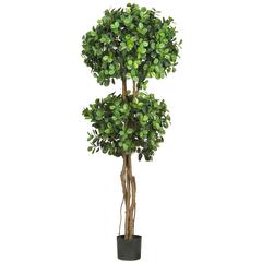 5.5ft. Eucalyptus Double Ball Topiary Silk Tree