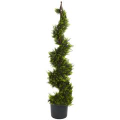 4ft. Cypress Spiral Silk Tree