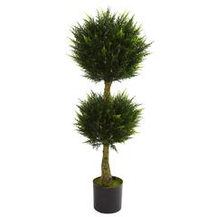 4ft. Double Ball Cypress Topiary UV Resistant (Indoor/Outdoor)