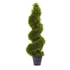 3ft. Grass Spiral Topiary with Deco Planter