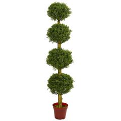 6ft. Four Tier Boxwood Artificial Topiary Tree, UV Resistant (Indoor/Outdoor)