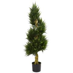 4.5ft. Spiral Cypress Artificial Tree, UV Resistant (Indoor/Outdoor)