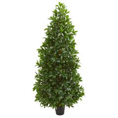 5ft. Bay Leaf Cone Topiary Artificial Tree UV Resistant (Indoor/Outdoor)