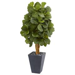 5.5ft. Fiddle Leaf Artificial Tree in Slate Planter
