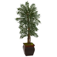 5ft. Parlor Palm Artificial Tree in Decorative Planter