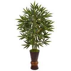 5ft. Bamboo Artificial Tree in Bamboo Planter