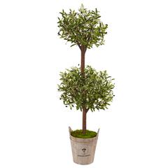 5ft. Olive Artificial Tree in Farmhouse Planter
