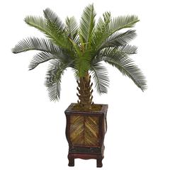 3ft. Cycas Artificial Tree in Wood Planter