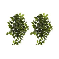 36in. UV Resistant Artificial Pothos Hanging Plant (Indoor/Outdoor) - Set of 2