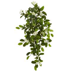 19in. Mixed Stephanotis & Ivy Hanging Artificial Plant (Set of 4)