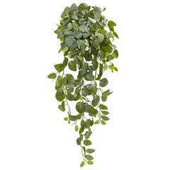 36in. Fittonia Hanging Bush Artificial Plant (Set of 2) (Real Touch)
