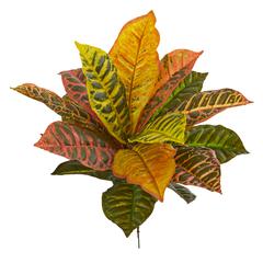 17in. Garden Croton Artificial Plant (Real Touch) (Set of 6)