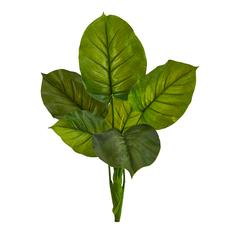 27in. Large Philodendron Leaf Artificial Bush Plant (Set of 4)
